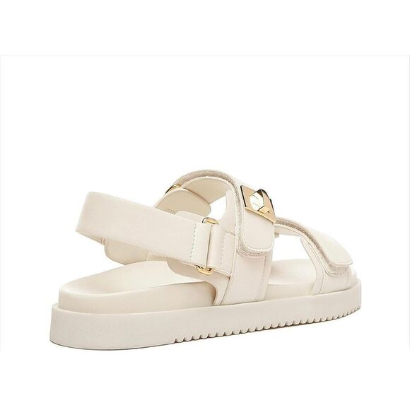 Rihero Women's Flat Adjustable Double Strap Slip on Sandals - Picture 5 of 7